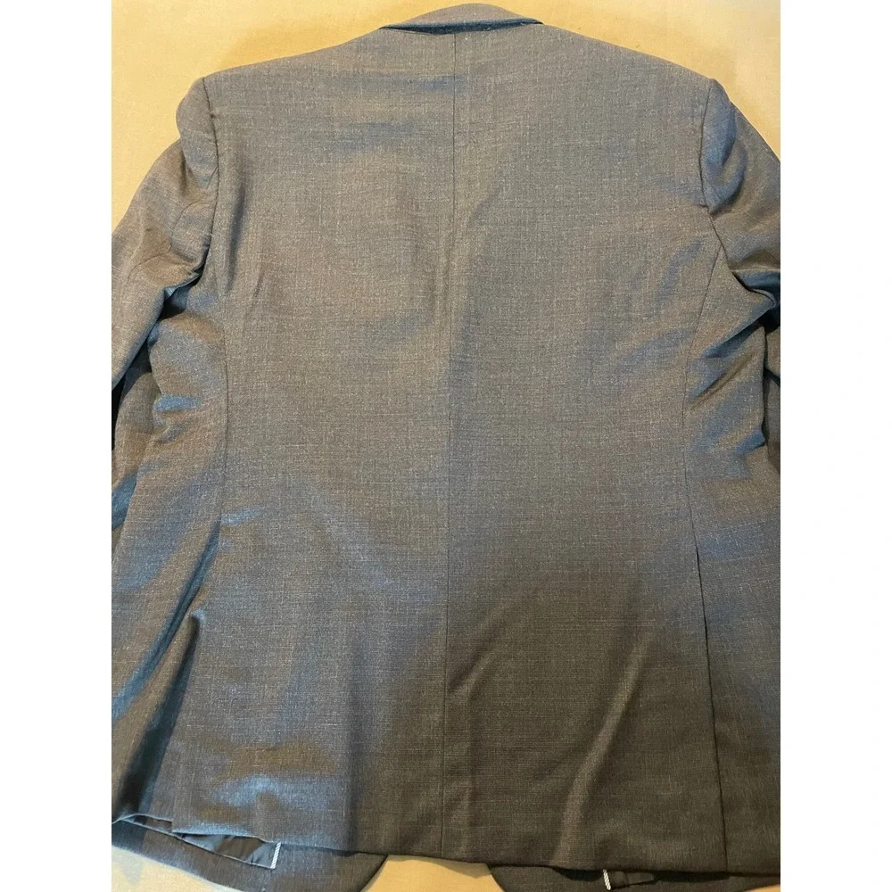 Jos A Bank Sport Coat 46R Wool Gray Two Button Blazer 1905 Collection